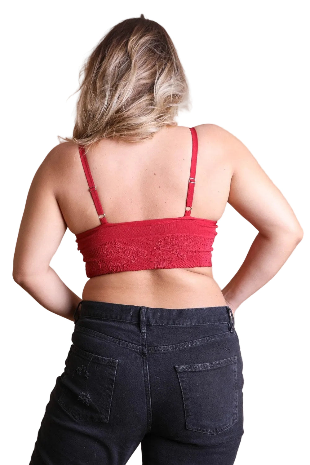 Curvy Seamless Padded Textured Brami Plus