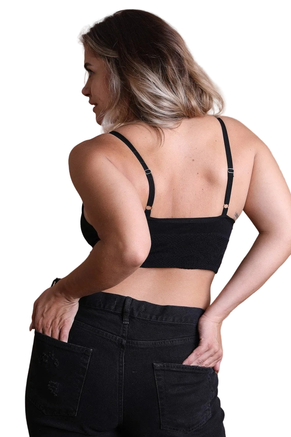 Curvy Seamless Padded Textured Brami Plus