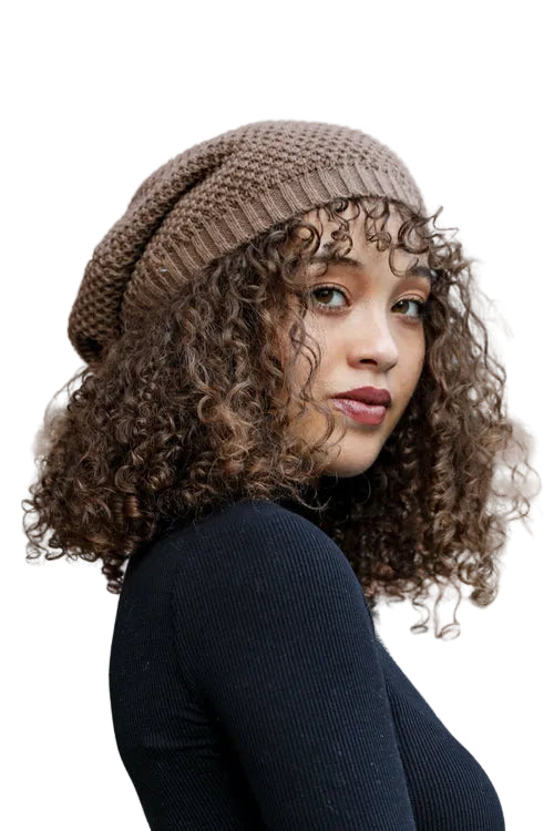 Slouch Waffle Knit Beanie
