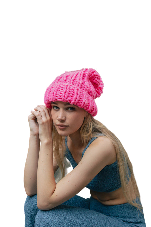 Soft Chunky Cable Knit Beanie