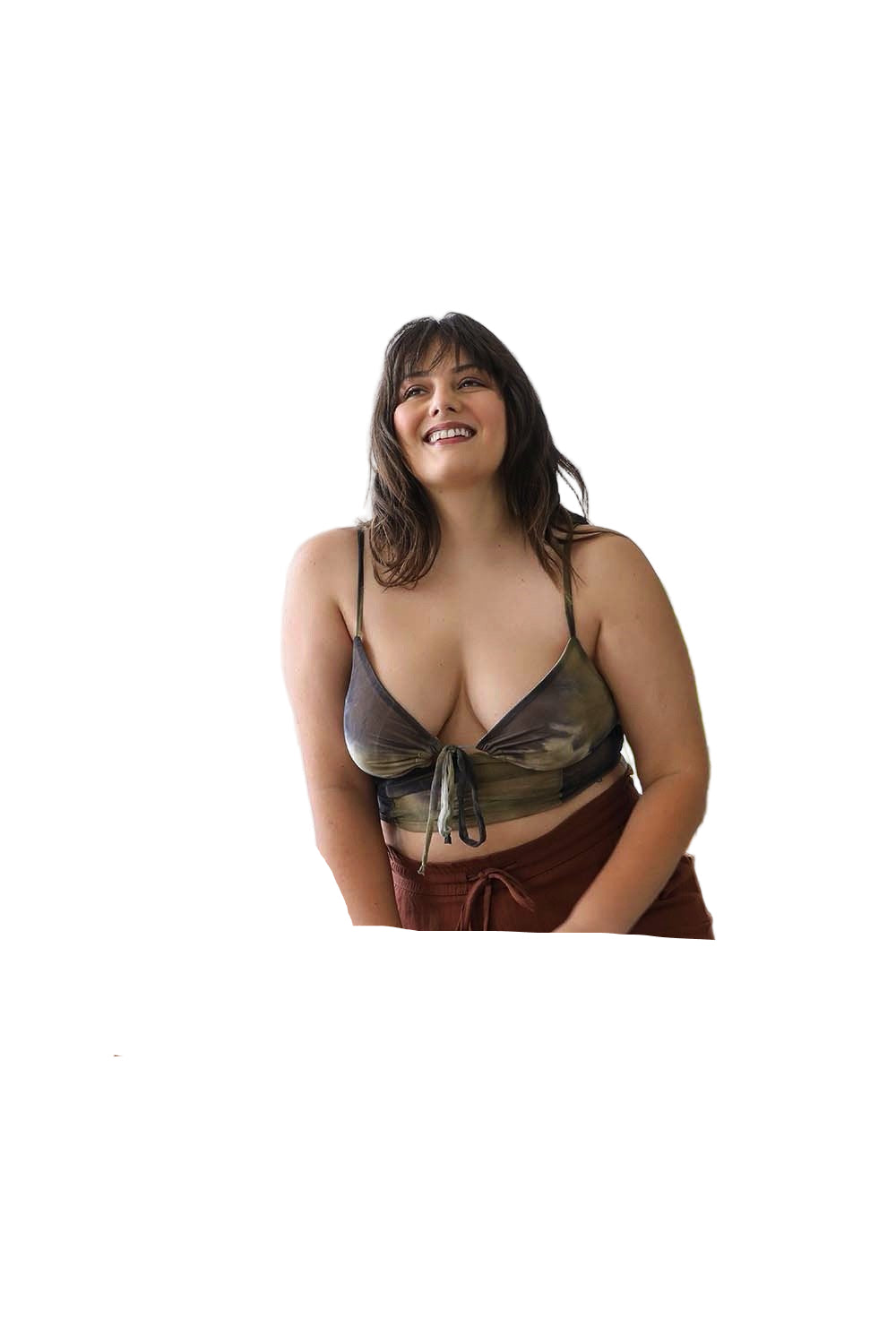 Tie Dye Mesh Keyhole Brami Plus