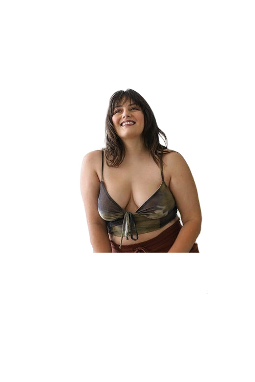 Tie Dye Mesh Keyhole Brami Plus