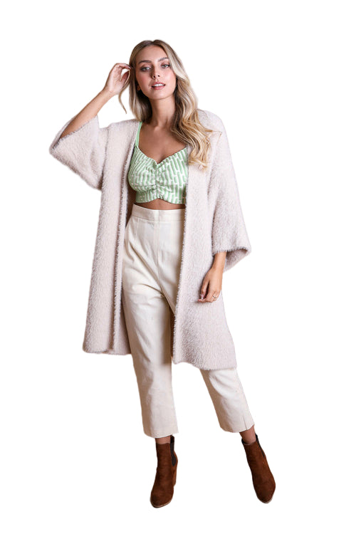 Ultra-Soft Luxe Mohair Knit Cardigan