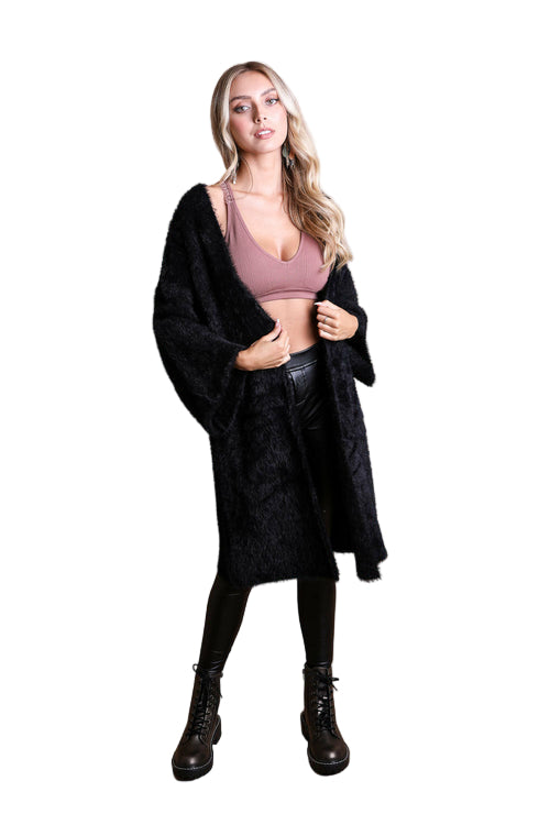 Ultra-Soft Luxe Mohair Knit Cardigan