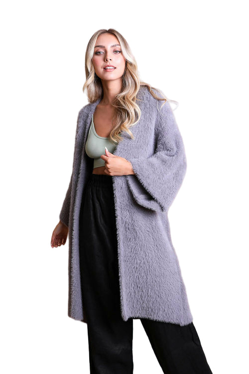 Ultra-Soft Luxe Mohair Knit Cardigan