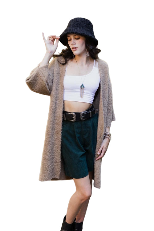 Ultra-Soft Luxe Mohair Knit Cardigan