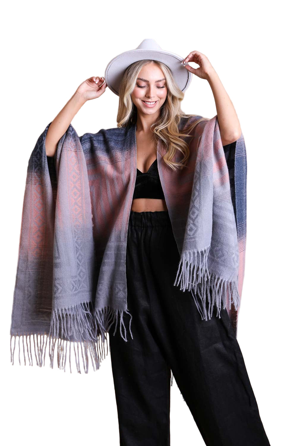 Western Style Colorblend Tassel Serape