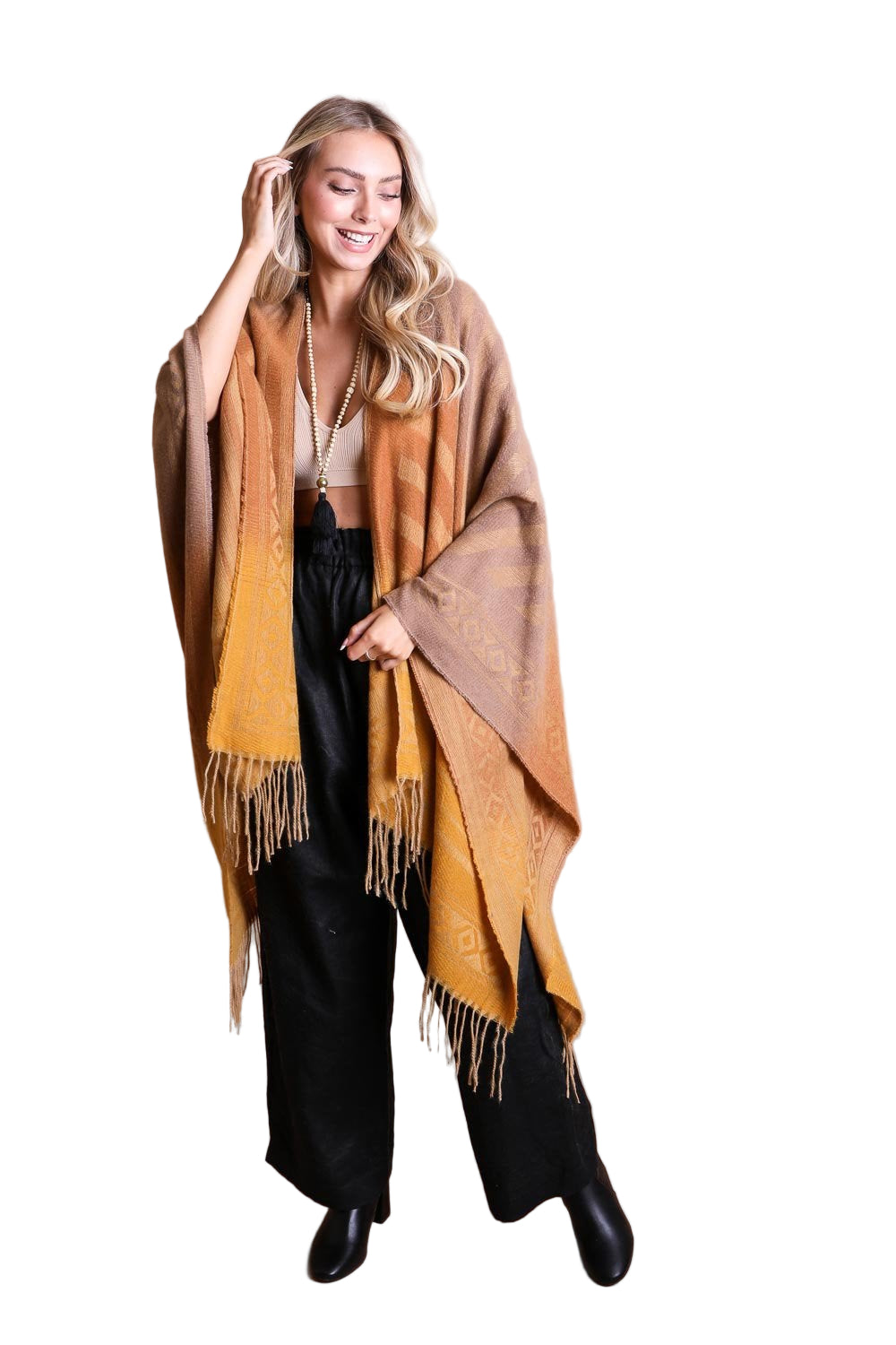 Western Style Colorblend Tassel Serape