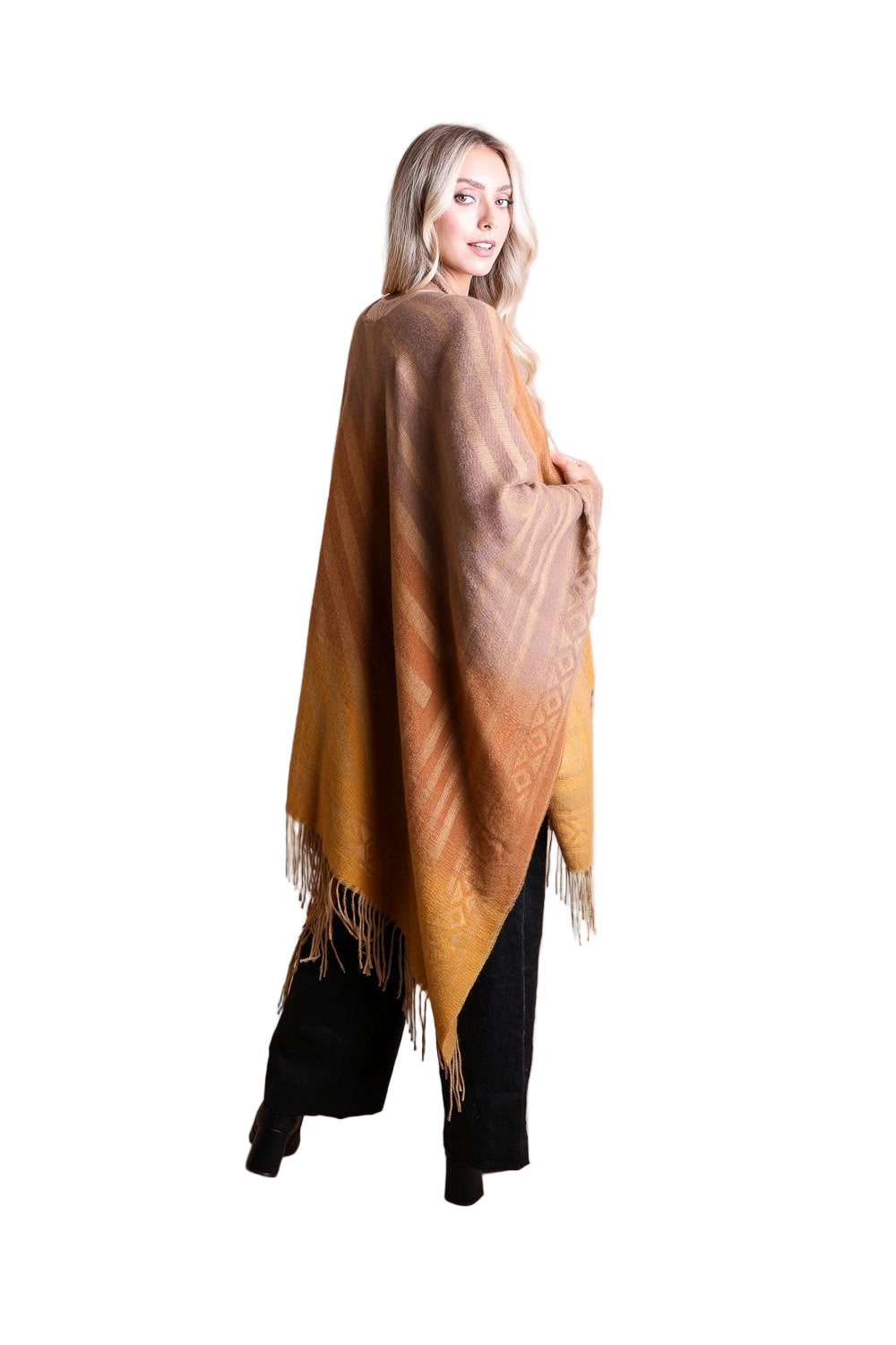 Western Style Colorblend Tassel Serape
