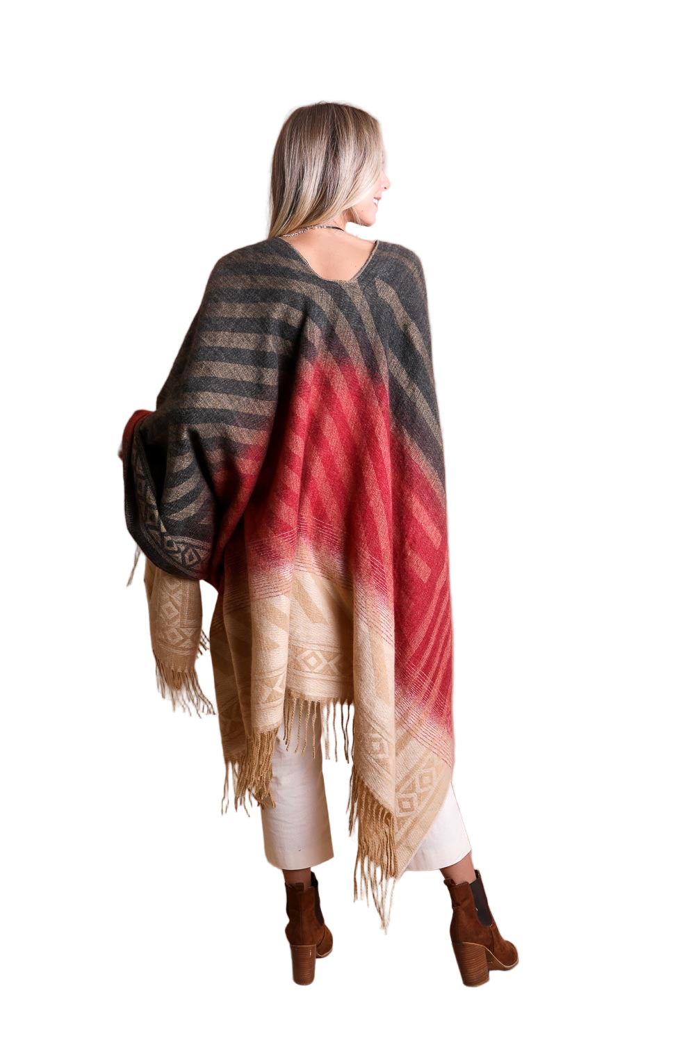 Western Style Colorblend Tassel Serape