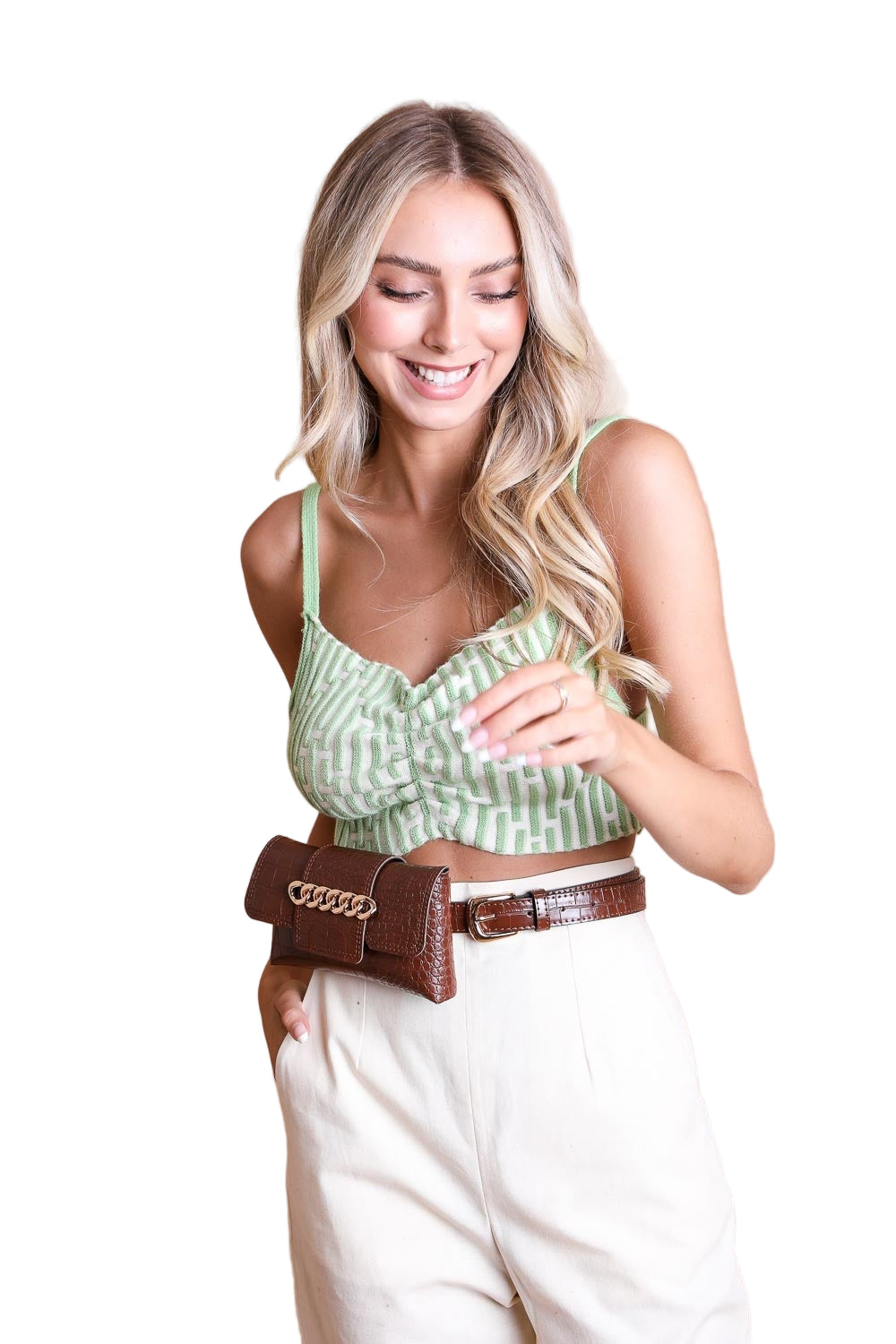Wide Clutch Chain Belt Bag