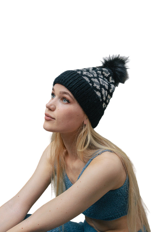 Wild Leopard Knit Beanie