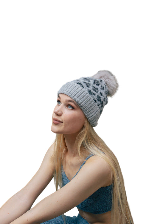 Wild Leopard Knit Beanie
